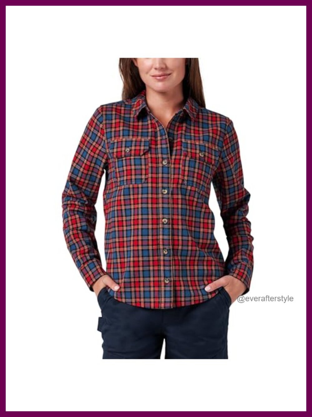Lucky Brand Long Sleeve Plaid Flannel Shirt Work Utility Top